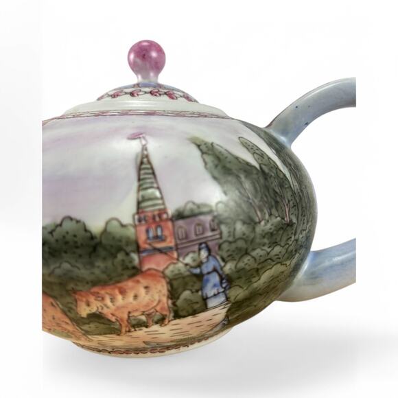 Ashby’s Collector’s Edition Hand-Painted Teapot – Cottage Scene - Picture 7 of 16